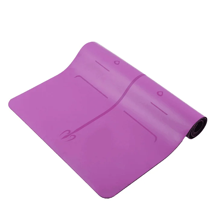 eco friendly anti slip polyurethane yoga mat pu natural rubber yoga mat with position line