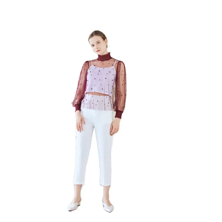 Оптовая продажа, женский топ с бисером, сексуальный Бордовый топ с бисером