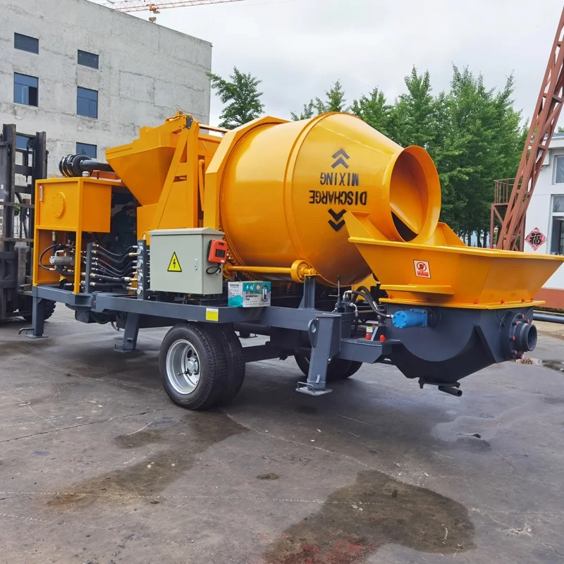 diesel and electrical Concrete Pump With Mixer machine Self Loading Concrete Mixer and Pump