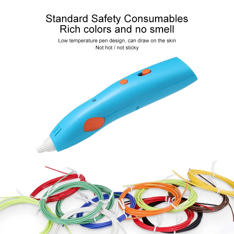 Hot Educational Toys Orange 3d Pen Low Temperature Magic Customized Float Mould for Kids