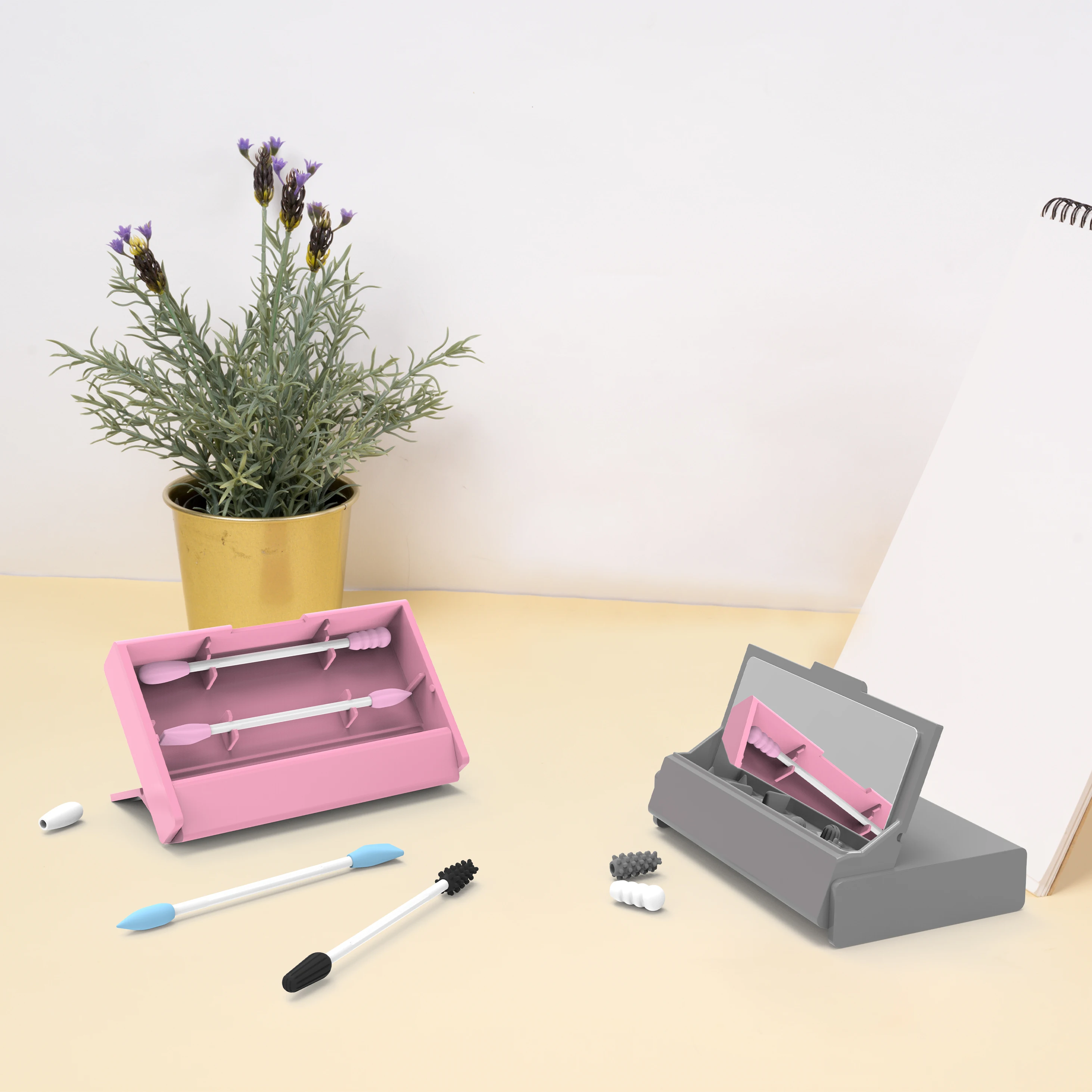 Reusable silicone reusable bamboo cotton buds medical cotton swabs bamboo ear cotton swab