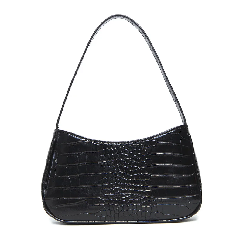 Hot sale sling bag vegan leather armpit bag antique crocodile pattern lady handbag for women