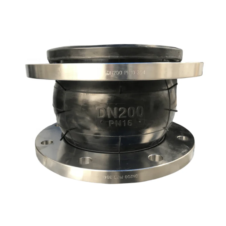 BS/DIN standard PN10 PN16 flange/threaded connector galvanized expansion flexible rubber joint