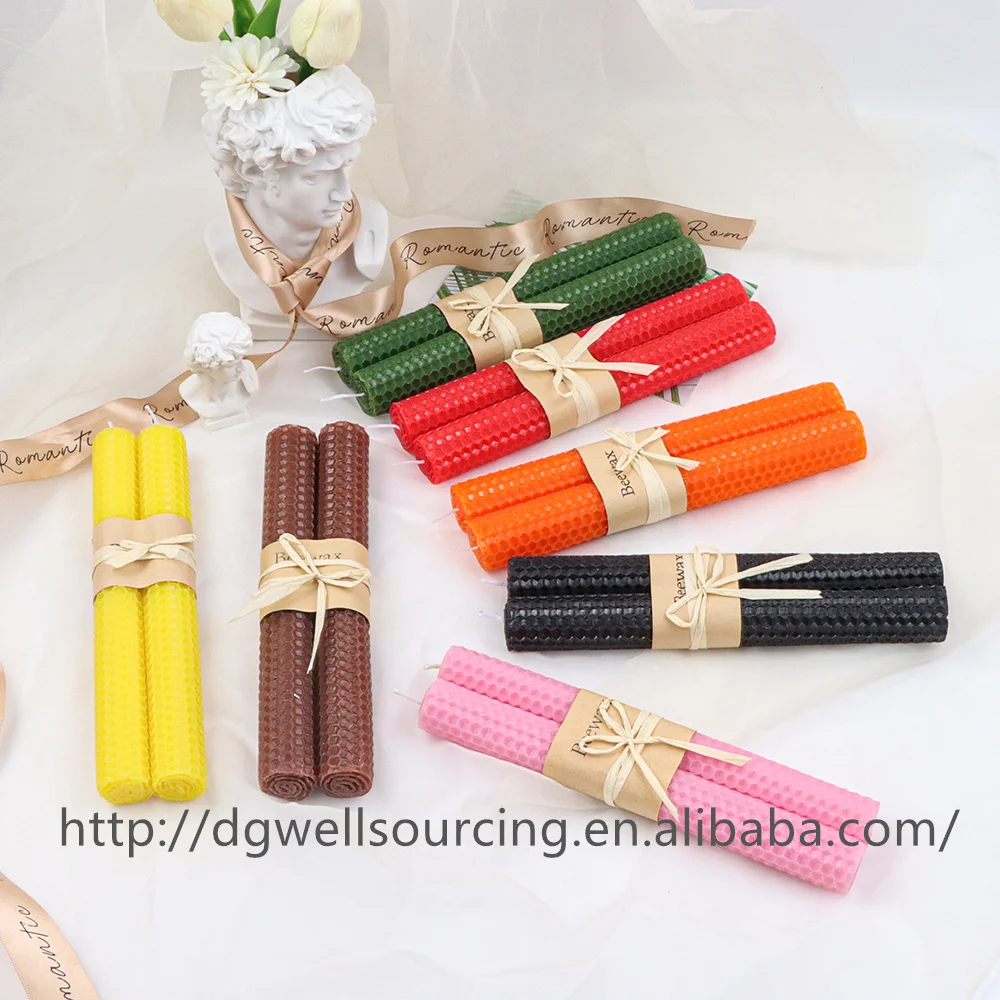 DIY Rolled Beewax Candle Silicone Molds Rolling Honeycomb Wax Sheet for Hanukkah Party