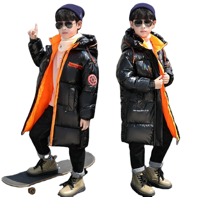 160Cm Coats Black Boy Causal And Jackets Kid Bubble Kids 2021 Pent 13 Years Old Boys Winter Coat