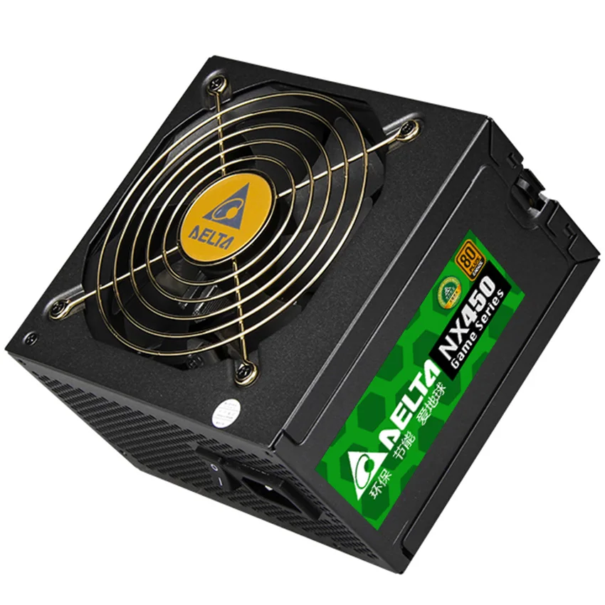 450W NX450 power supply psu 80PLUS bronze / full voltage / 12CM temperature control mute fan DELTA