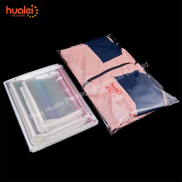 Custom Printed Frosted Self Adhesive Clear BOPP PP Plastic Cello Cellophane Scarf Stuffed Plush Toys OPP Packaging Bag