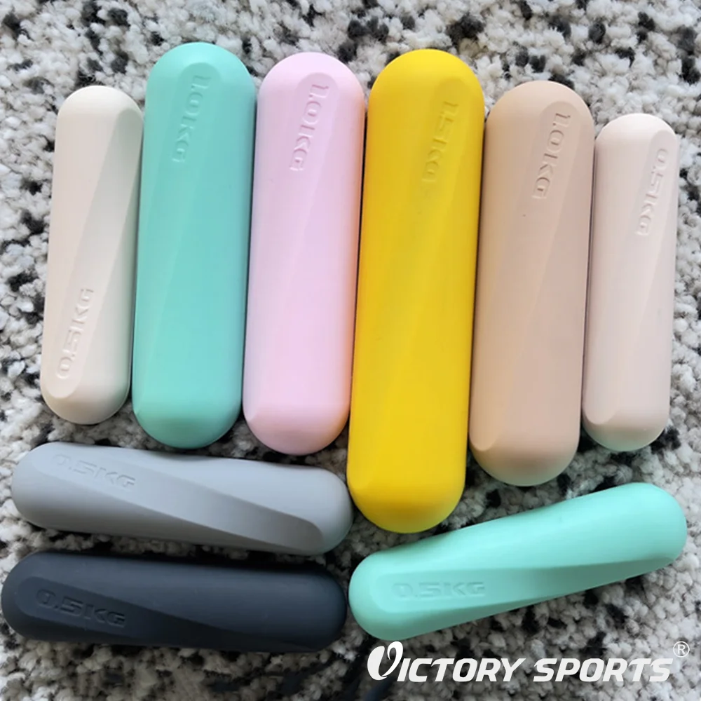 cheap silicone surface iron  Body Rehabilitation 1.1lb-4.4lb small dumbbell set for kids woman