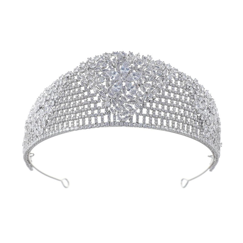 Luxury Shining Zircon Crown For Brides Wedding Tiaras And Crowns Party Zircon Tiaras