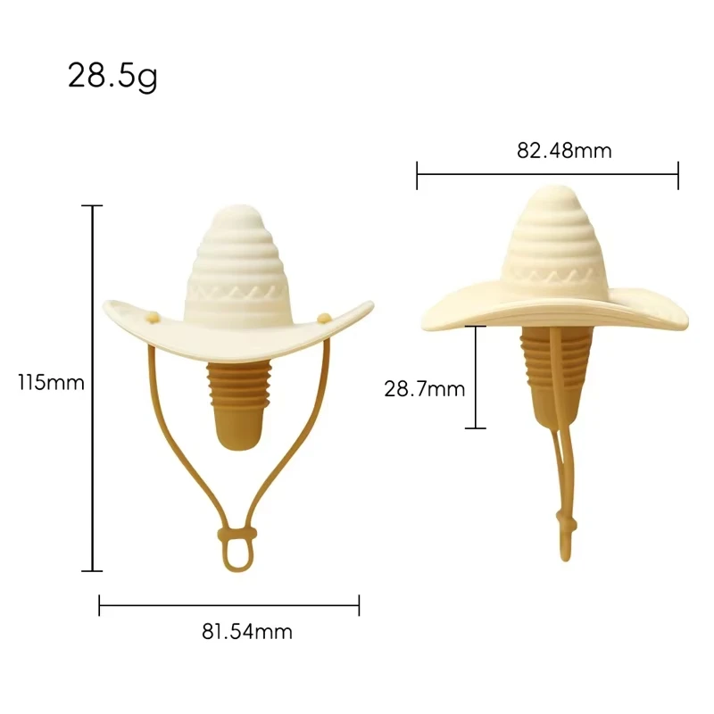 Creative Silicone Cowboy Hat Wine Stoppers Leak-Proof Beverage Sealer Cap Plug Kitchen Bar Accessories Champagne Beer Bottles