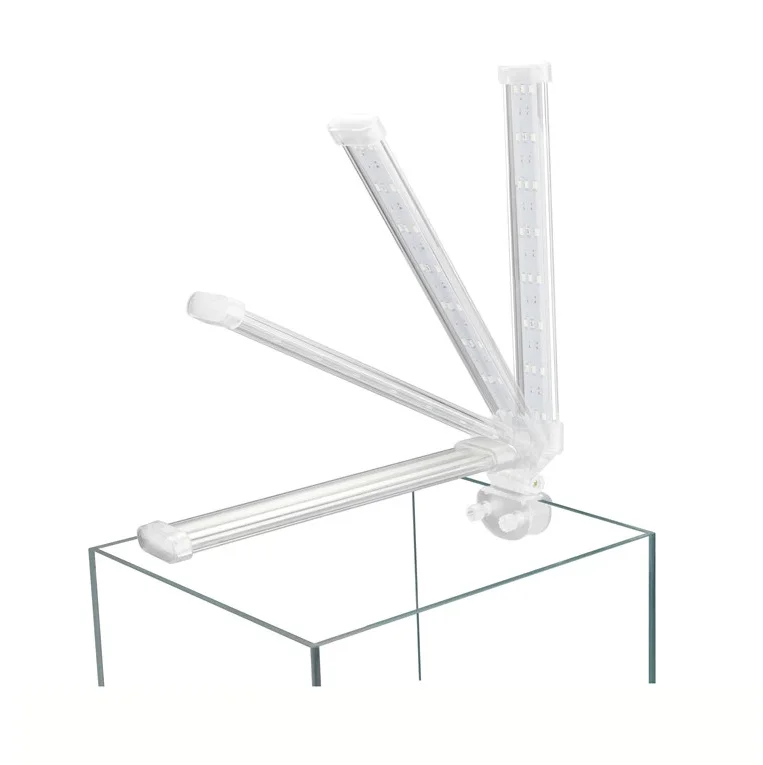 LED Aquarium Light Acrylic Fish Tank Lamp 90 Degree Rotation Plant Grow Lighting