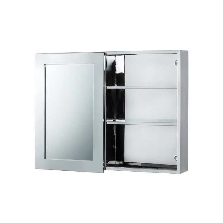 LED Aluminium Bathroom Glass Wall Mounted Mirror Demister Cabinet