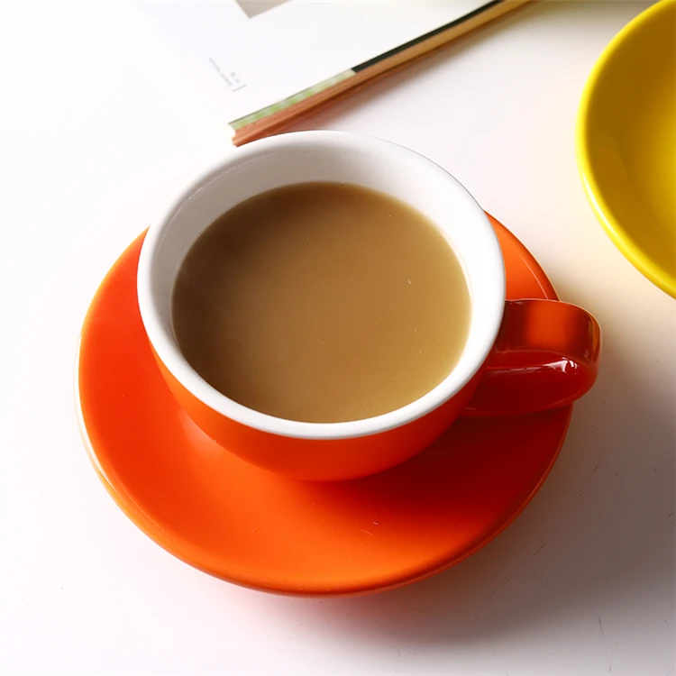 Factory direct sell multiple color cheap classic espresso cappuccino coffee cup saucer