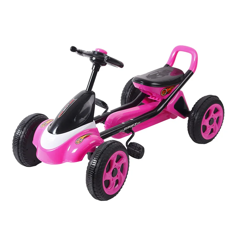 2022 safe hot sale promotion gift kids four wheel pedal go karts