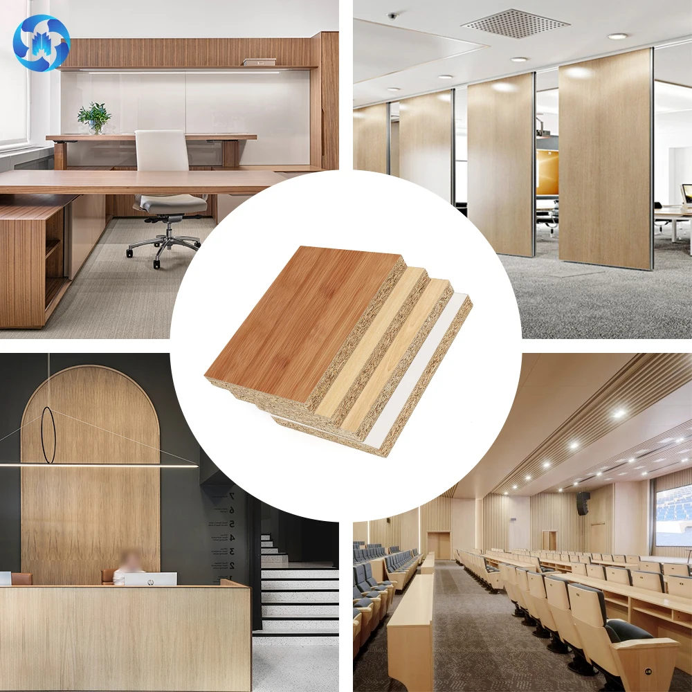 18mm White Melamine Faced Chipboard Easy-to-Clean Block Board for Furniture Making Melamine Plates