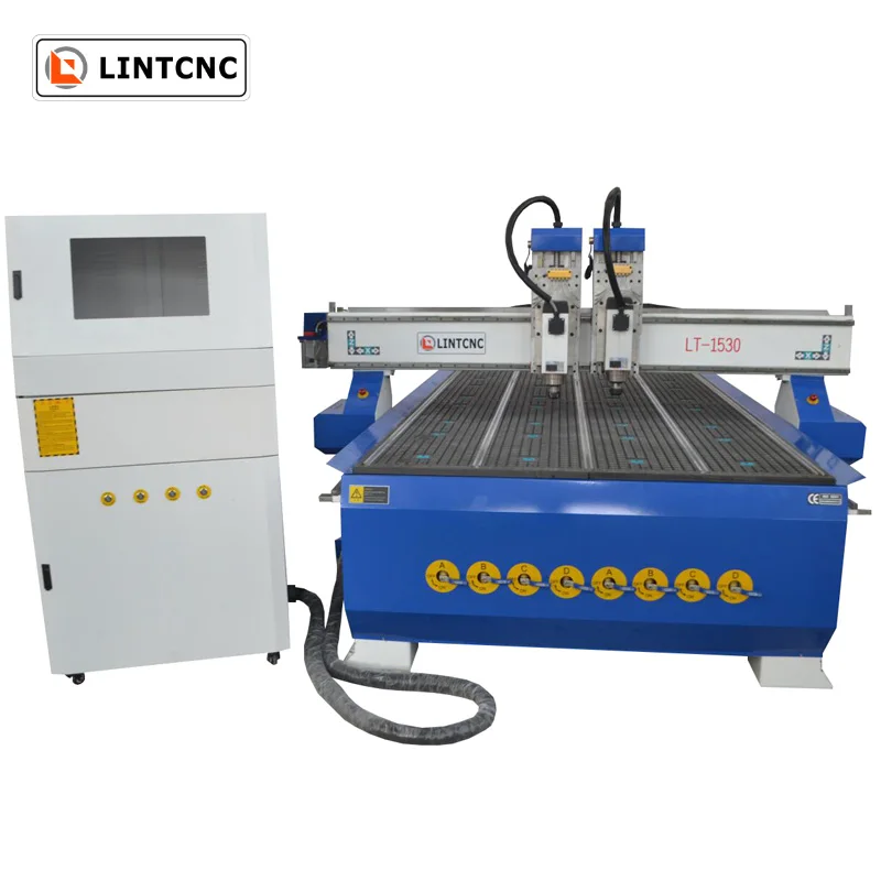 LT-1530 1530 2030 фрезерный станок для дерева с ЧПУ 2 шпинделей мебели мульти головки аппараты обработки деревянных