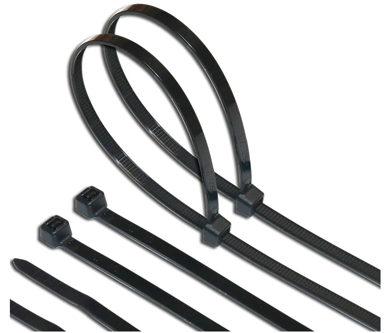 Nylon Cable Tie  PA66 Nylon Cable    Wire  Zip Ties Hook Loop with Custom Logo Self-Locking UV Black Special Temperature Plastic