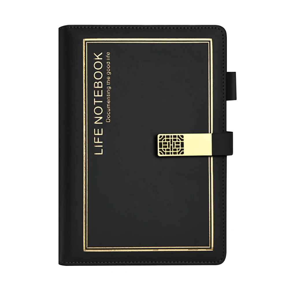 Personalized A5 Softcover Pu Leather With Metal Button lift journal leather notebook gift with pen 2026 notebook