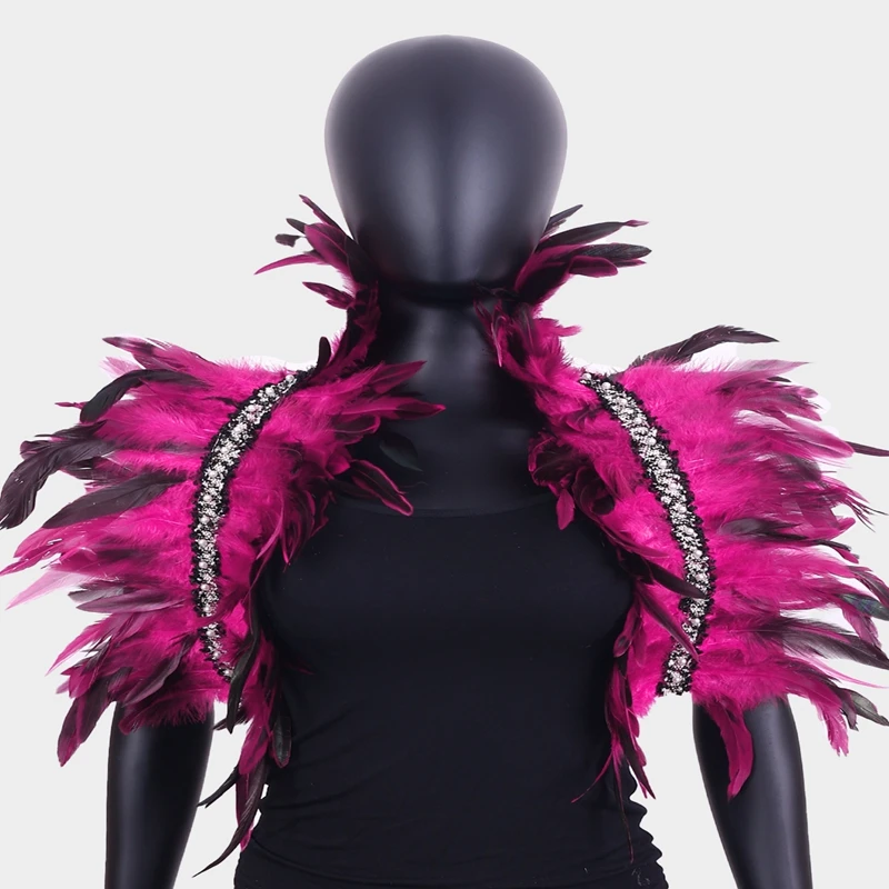Women Feather Adjust Shoulder Wing Role Play lingerie Halloween Festival Gifts Feather Shoulder Nature Wings Burning Man