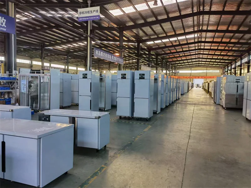 Factory Price Standing Freezer Commercial Double Doors Upright Freezer Vertical kitchen Refrigerator