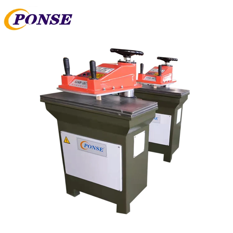 Cheap leather shoe cover swing arm cutting press making machine price