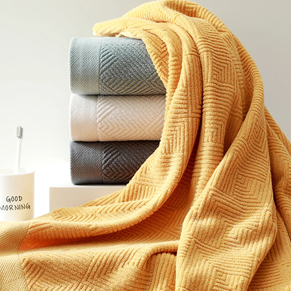 in stock pure cotton hand towel geometric multicolor wash towel absorbs water household linen bath towel