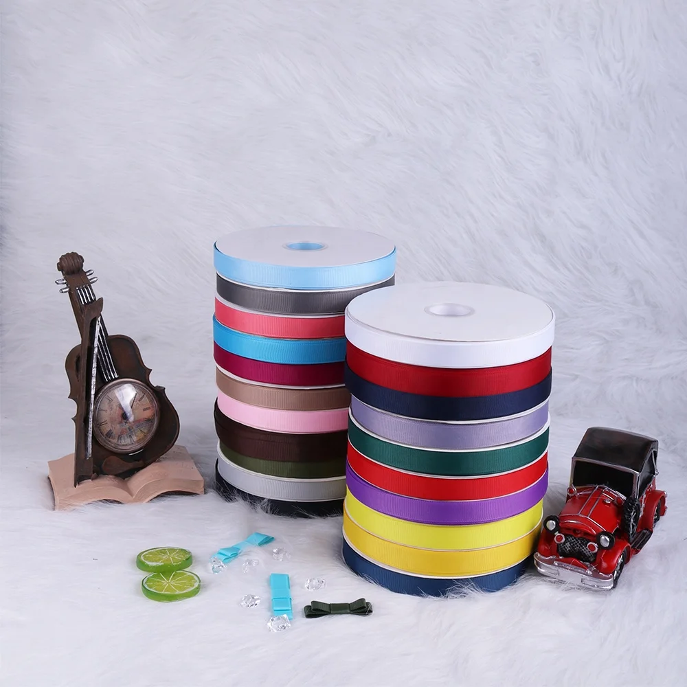 Paper Box Packaging Grosgrain Ribbon 196 Color Grosgrain Ribbon Factory Wholesale Grosgrain Ribbon Color 25 Yards 50 Yards