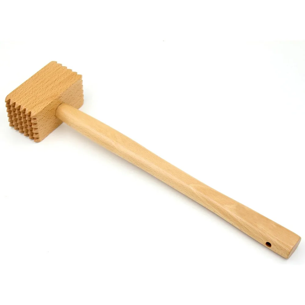 Wood Meat Mallet Tenderizer Tool Wooden Chicken Poultry Pounder Steak Hammer