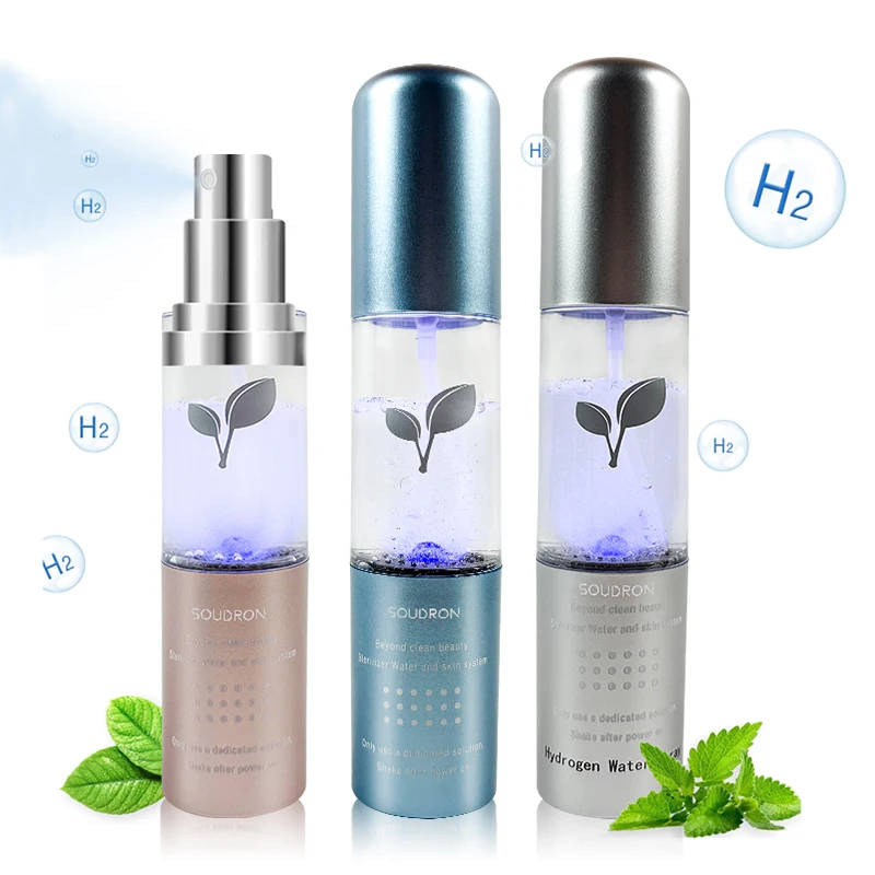 portable H2 Hydrogen Water Skin Spray Mist Sprayer Facial Spraying Mister Electrolysis Ionic Nano Hydrogen Spray