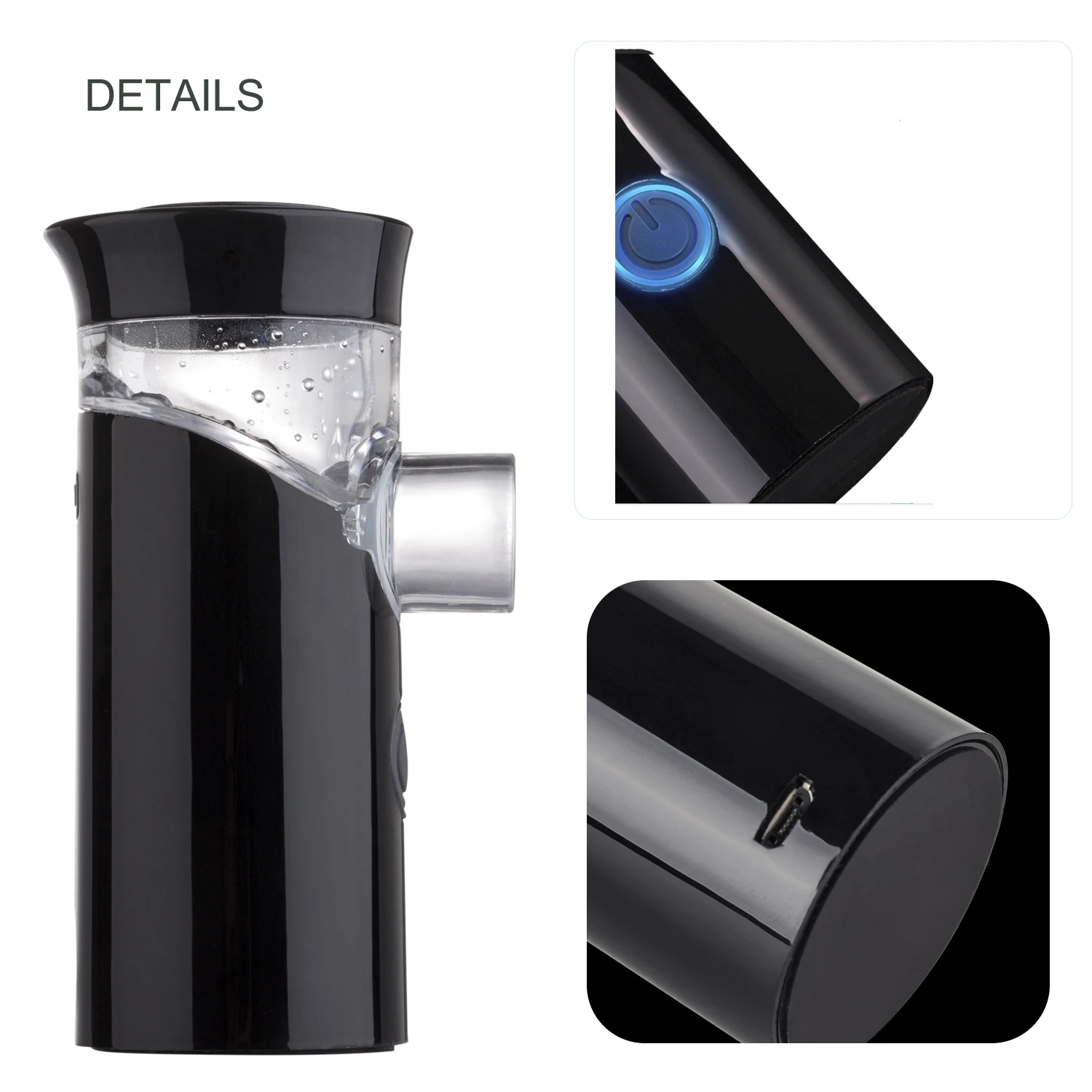 
Portable Nebulizer Inhale Machine Adult Kids Mask Mouthpiece Kit Low Noise 