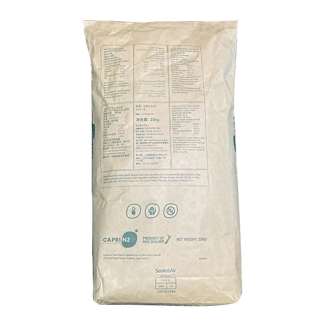 Wholesale Natrual Dairy Ingredient Manufacturer Whole Cream 25kg Bag 100% New Zealand Pure Goat Millk Powder