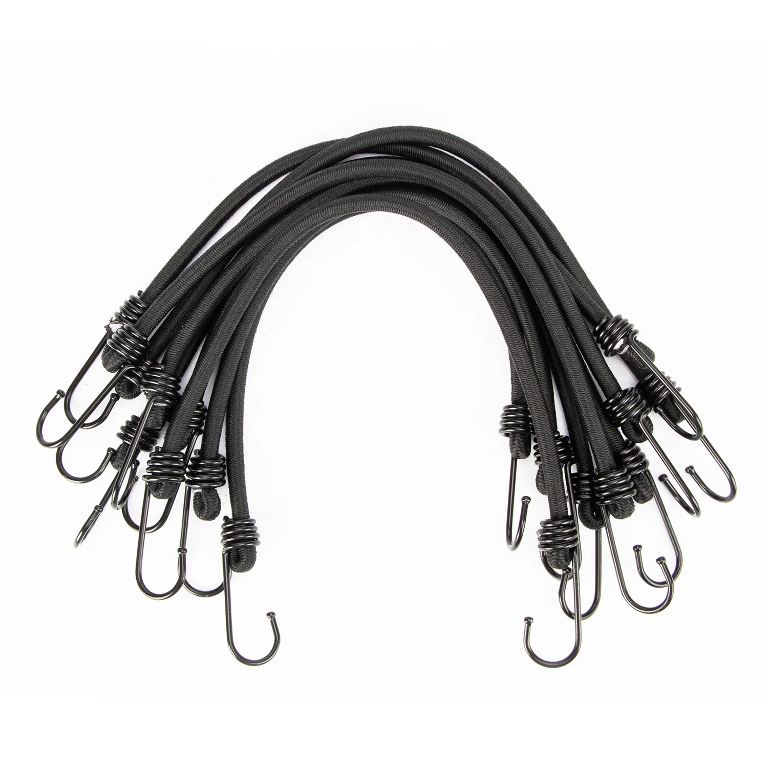 Heavy Duty Imported Rubber Latex 8mm Elastic Straps Bungee Cord with Hooks Luggage Straps Tie Downs Bungee Cord