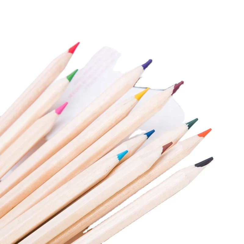 12pcs Hexagonal Barrel Colored Pencils Made From Natural Poplar Wood For Drawing and Sketching Art
