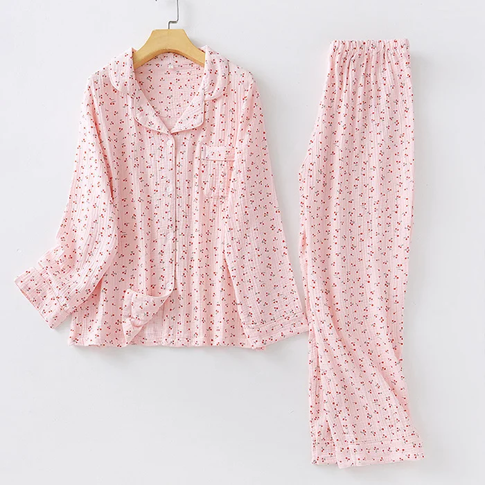 2 Piece Wholesale Sleep Woman Pajama Custom Cotton Pajamas Women Pyjama Set