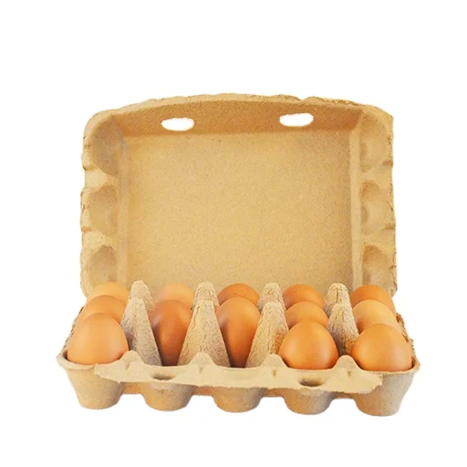 15 Hole Biodegradable Paper Pulp Egg Carton Recyclable Pulp Fiber Chicken Egg Tray Cover Packaging Box For Shipping