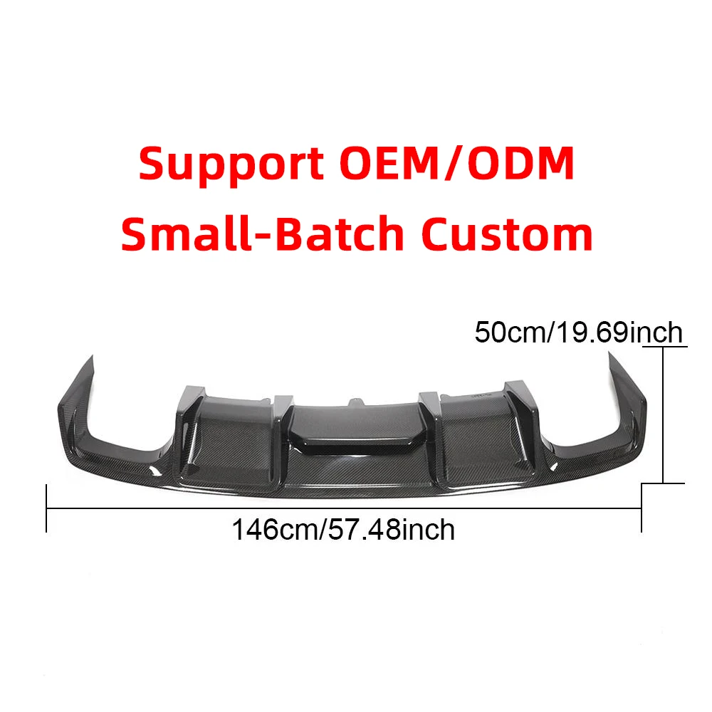 Custom OEM Car Modify Carbon Fiber Rear Bumper Lip Spoiler Rear Side Splitter Deflector Large Size 3D Printing Service
