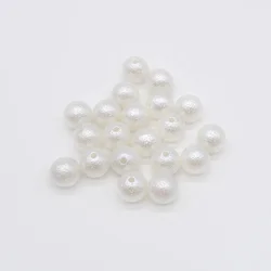 Good quality white color abs wrinkle plastic pearl beads to make christmas ornaments