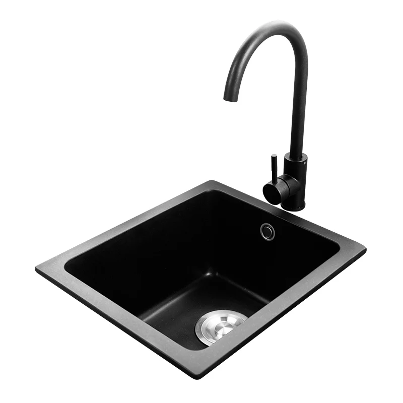 Mini bar quartz stone sink single bowl sink kitchen balcony square sink