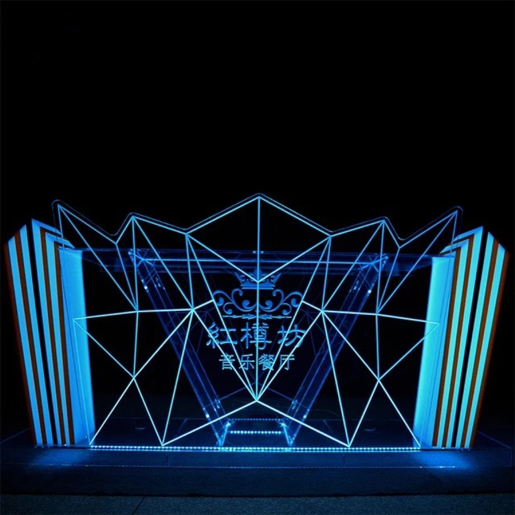 Acrylic DJ table Disc Table KTV Bar DJ Mixer Nightclub LED Lighting Dance Table Colorful Lighting Counter