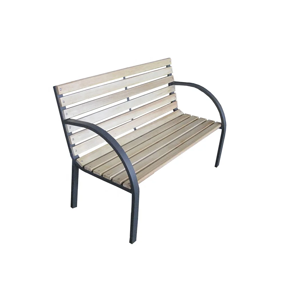 
Factory price cast iron legs garden bench with wood back 