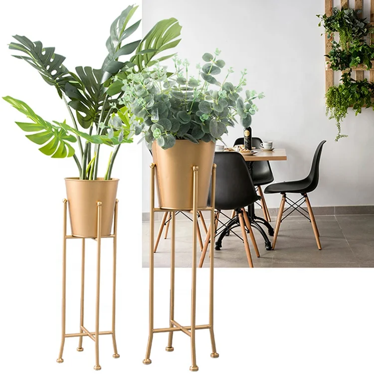 Garden Decoration Supplies Balcony Pots Planters Metal Bucket Flower Holder Hanging Flower Pots Large Bucket Flower Holder