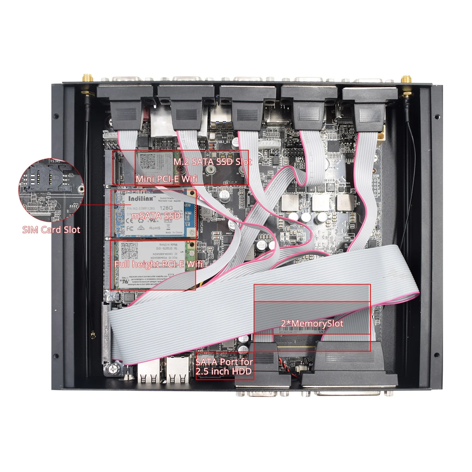 Wholesale ULTRA LOW POWER intel core i3 i5 i7 fanless mini pc 12V RS232 DDR4 dual lan ubuntu portable personal micro computer