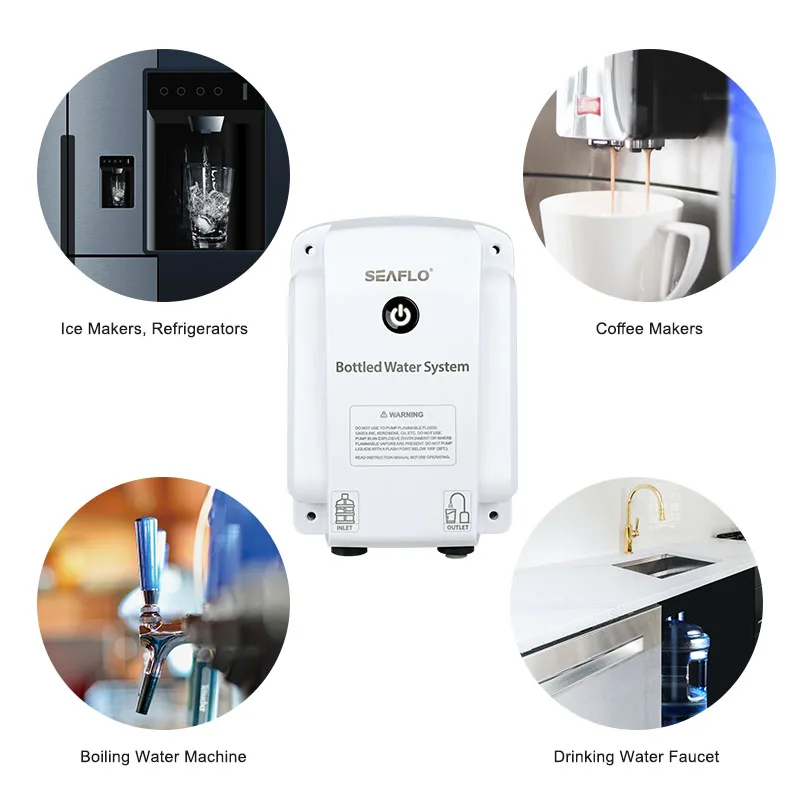 SEAFLO Bottled Water System 100-250V 46W drinking water pumps water dispenser bottle pump price for 20 litre