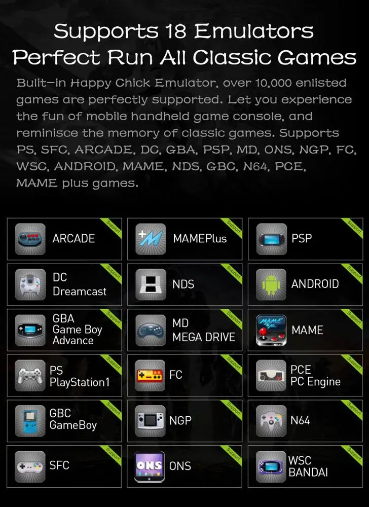 
Free Ship 7inch 10000mAh Arcade Joystick Controller for PC Phone with RAM4GB ROM64GB 4K Portable Video Game Console 