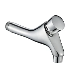 Wall-Mounted Time delay bathroom accessories brass time delay tap basin faucet