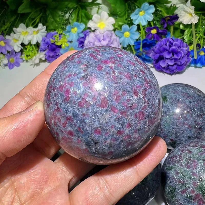 Wholesale Natural Ruby In Fuchsite Sphere Crystal Balls For Sale