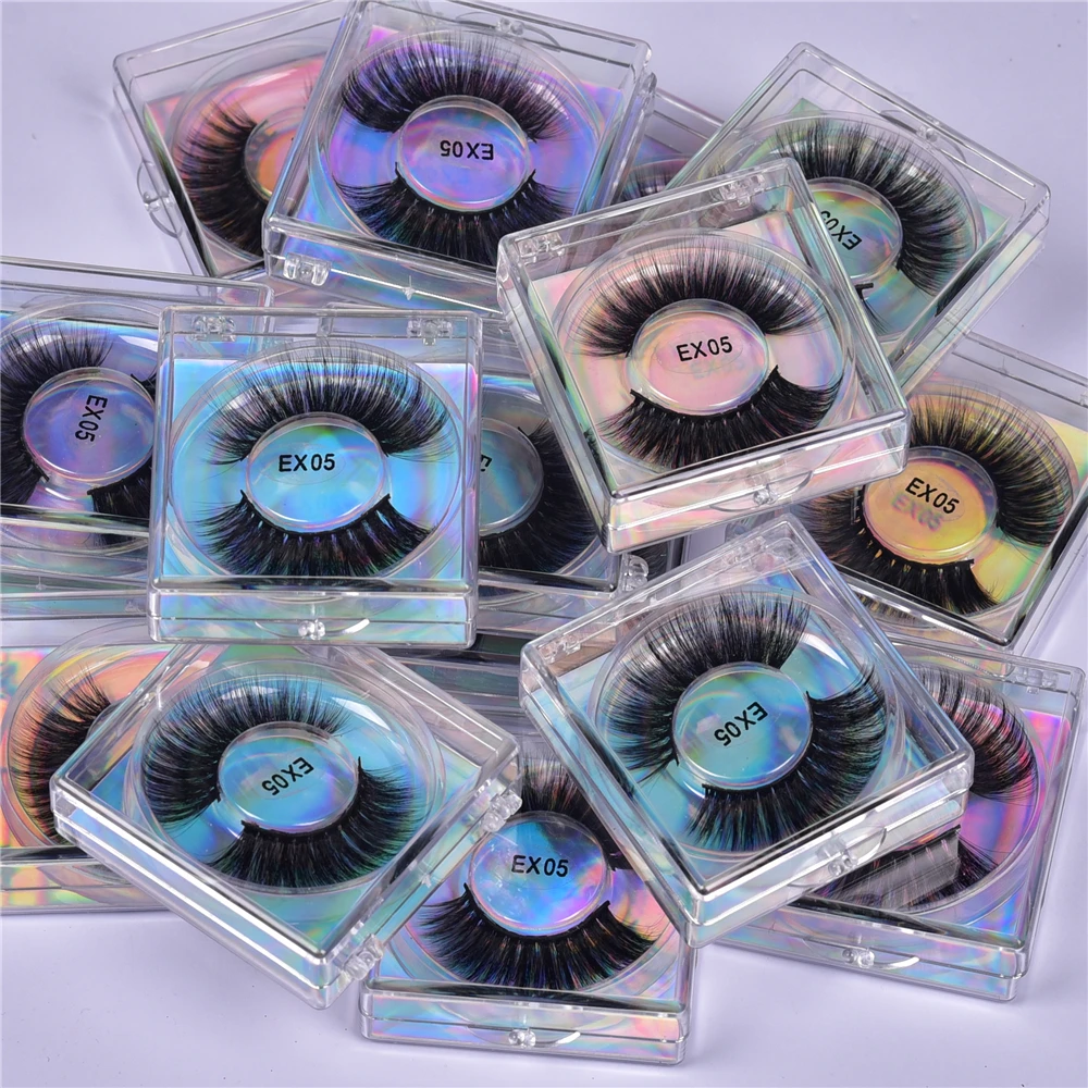 
Free Sample 25mm Mink Eyelashes Wholesale Handmade Lashes 25 mm 3d Mink Eyelash with Customized Box 