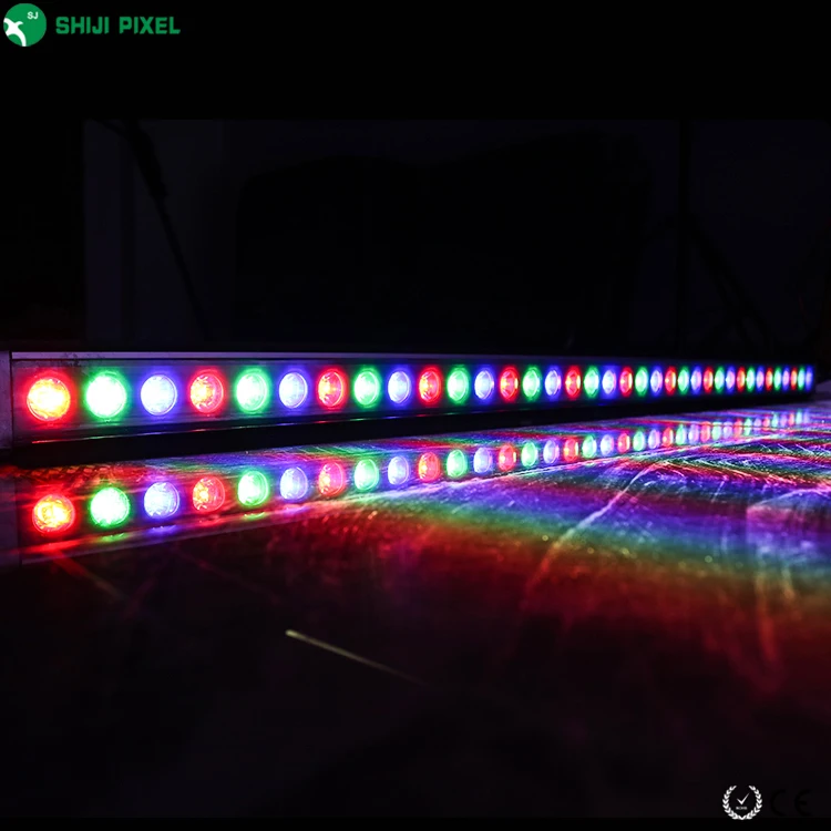 New Product High Quality 24V IP67 Waterproof Facade Lighting DMX DMX512 RGB Washer 36W 36x1W Outdoor Linear LED Wall Washer