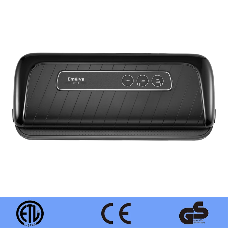 High Performance Vacuum Sealer Machine - Designed for Food Preservation and Sous Vide Emiliya Best Price Amazon E5500-C Black