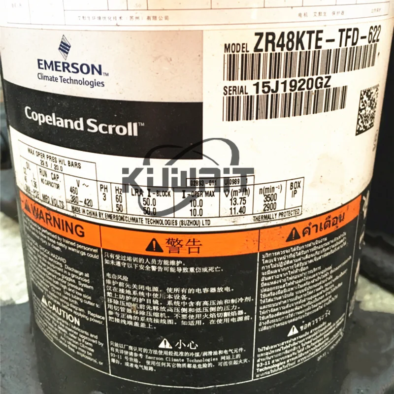 Горячие продажи COPELAND компрессор 4HP кондиционер Холодильный компрессор ZR48K3E-TFD-522 ZR47KC-PFJ-522